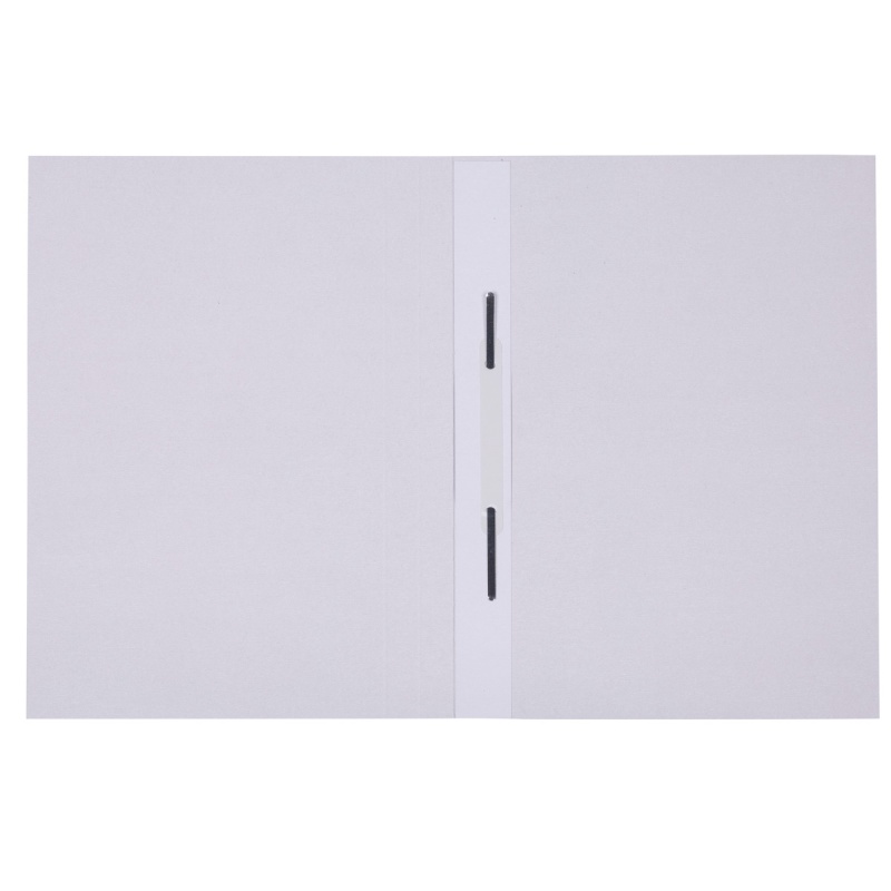 Skoroszyt OFFICE PRODUCTS Budget Pro, karton, z listwą, biały wewn., A4, 250gsm, biały, 21099151-14 - obrazek 2