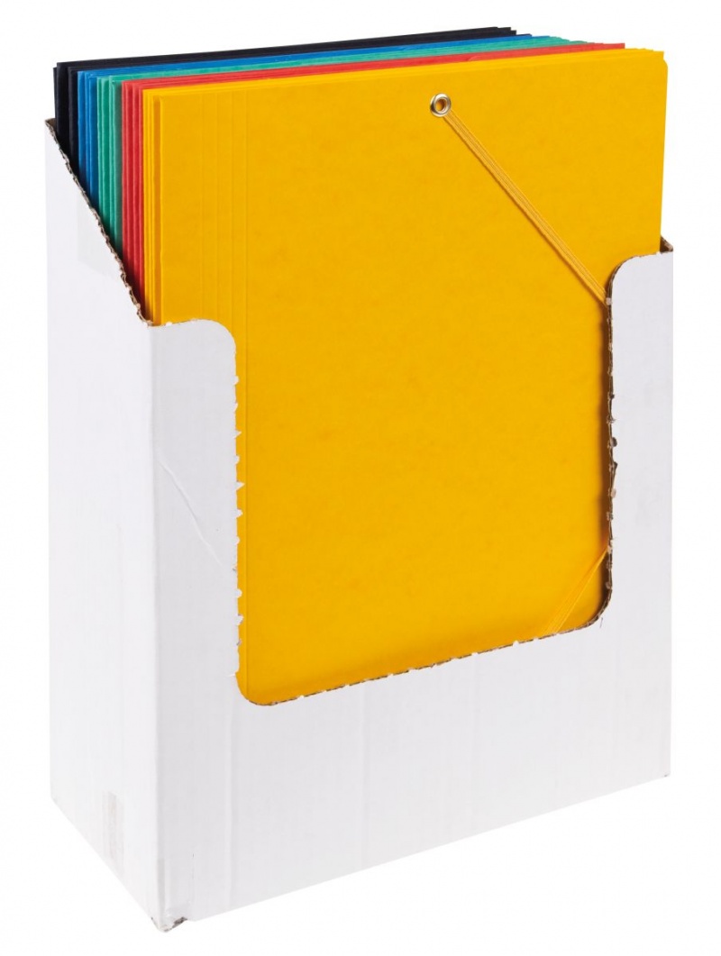 Teczka OFFICE PRODUCTS, z gumką, A4, preszpanowa, 25szt., mix kolor, 390g, 21194021-99 - obrazek 2
