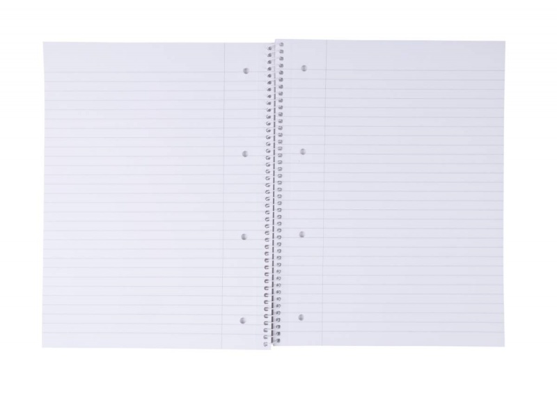 Kołonotatnik OFFICE PRODUCTS, A4, w linie, 80 kart., 70gsm, bordowy, 16058211 - obrazek 4